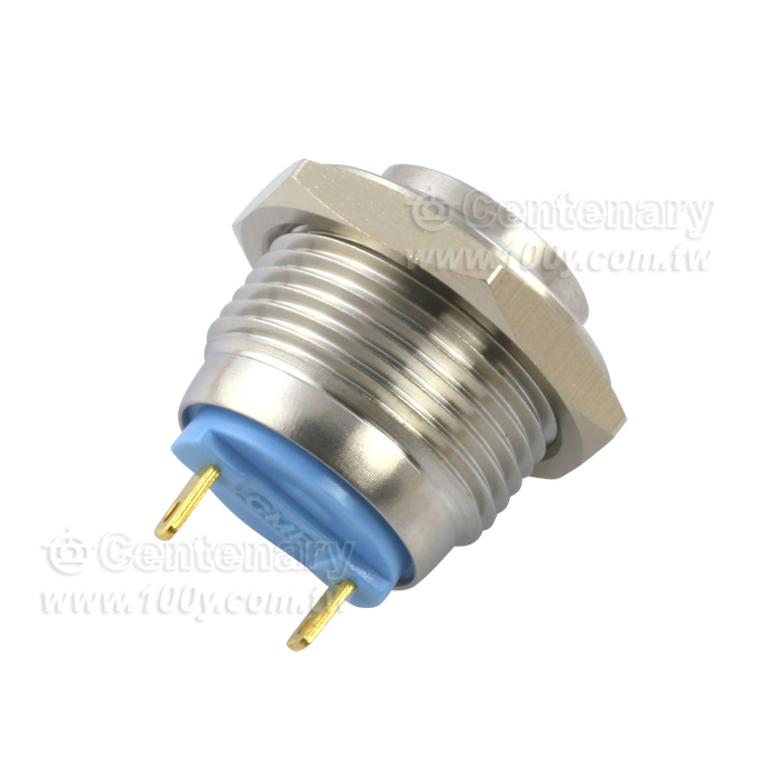 Φ16mm不銹鋼自復型高頭焊線式開關 1NO - 113793 產品圖片