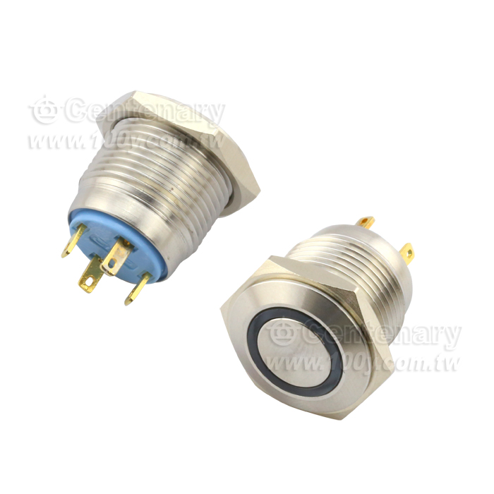 Φ16mm不銹鋼自復型焊線式 LED24V 藍色 - 113789 產品圖片