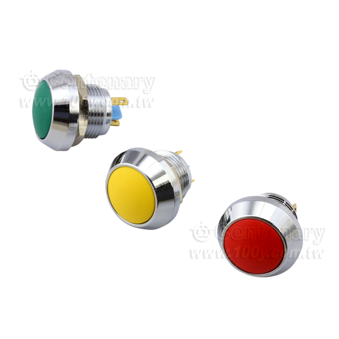 Φ12mm自復型焊線式開關 黃色 1NO - 113763 產品圖片