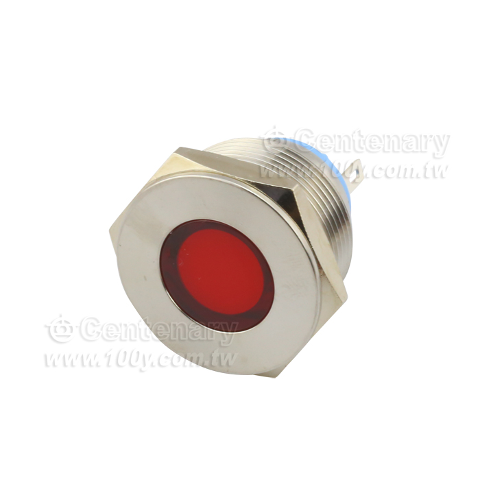 Φ22mm 金屬信號燈 焊接式 LED12V 紅色 - 113880 產品圖片