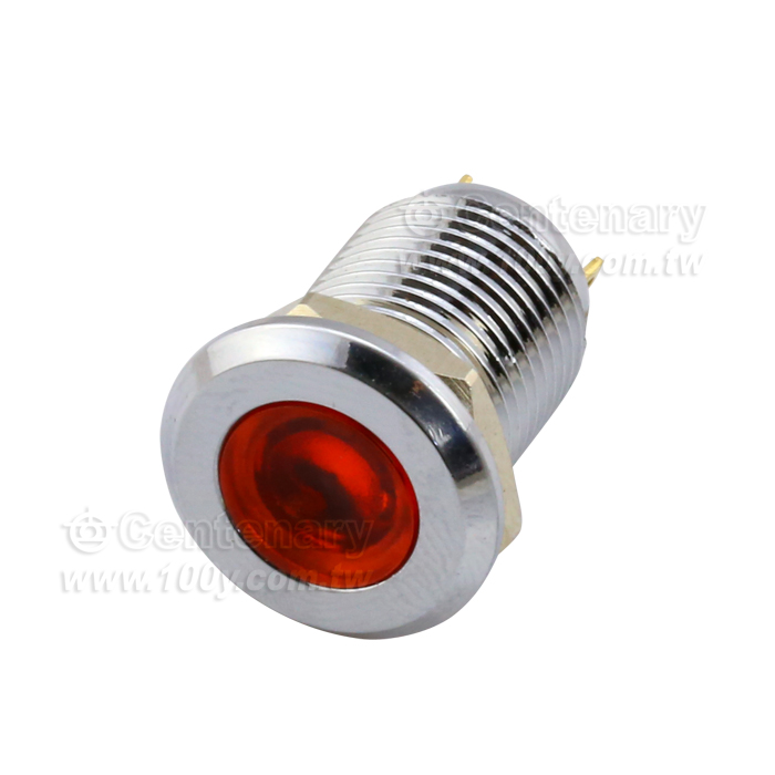 Φ12mm 金屬信號燈 焊接式 LED12V 紅色 - 113877 產品圖片
