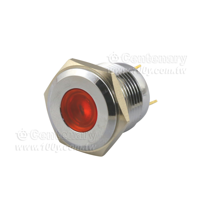Φ16mm 金屬信號燈 LED24V 紅色 - 114016 產品圖片