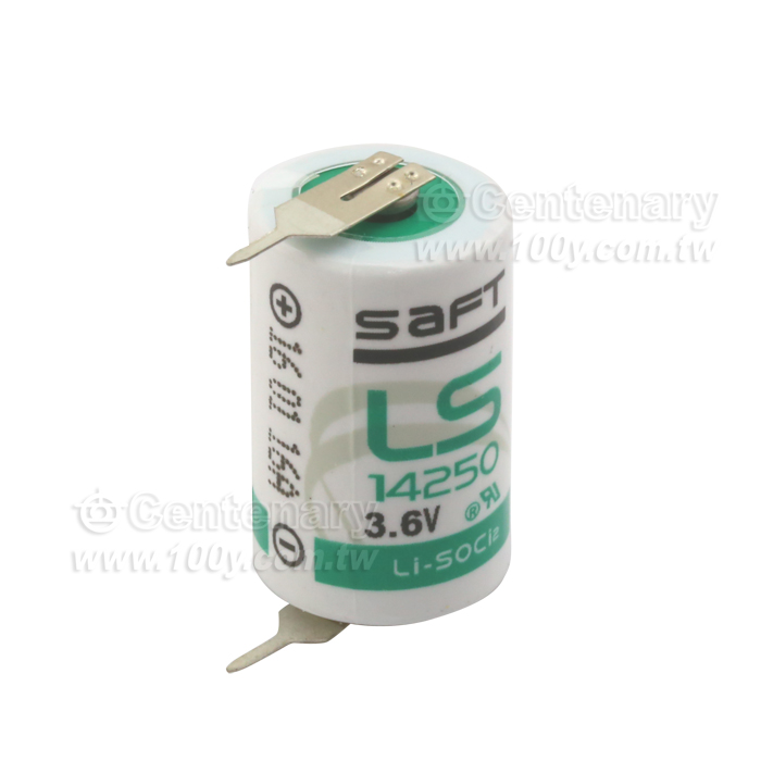 1/2AA PLC鋰電池帶焊腳 3.6V - 113993 產品圖片