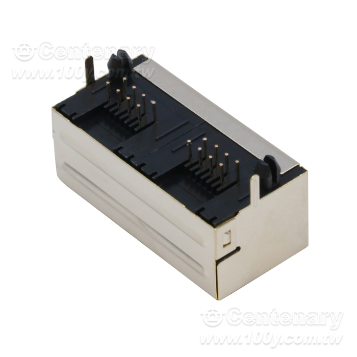 RJ45網路插座 8P8C-90 並聯 - 114513 產品圖片