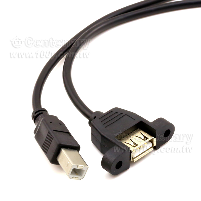USB 2.0 BM/AF 耳孔螺絲延長線 0.3M - 128705 產品圖片