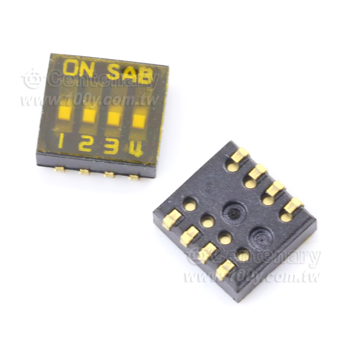 SMD型指撥開關 4P P:1.27mm - 114642 產品圖片