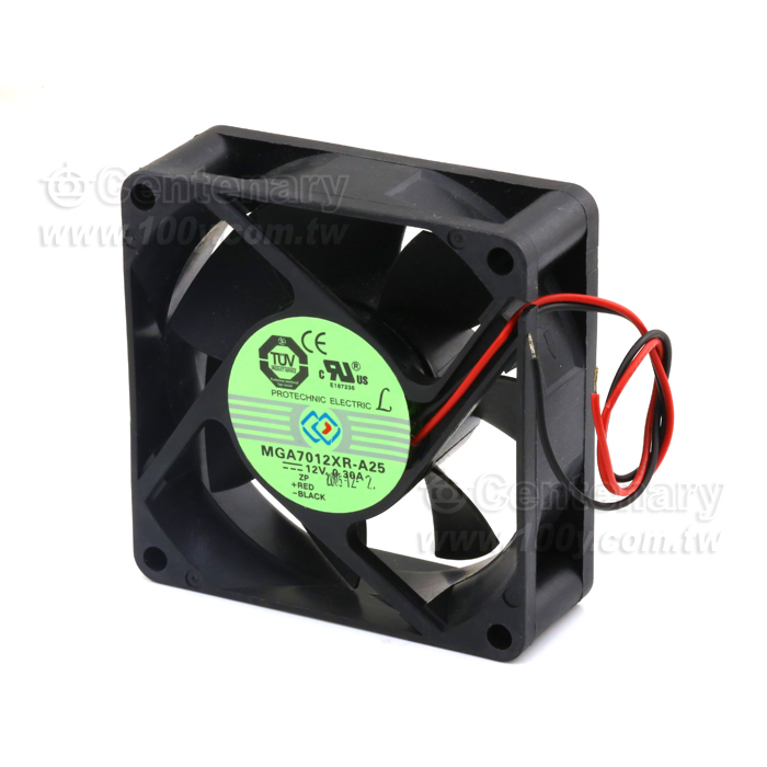 DC12V 帶線風扇 70*70*25mm  - 114643 產品圖片