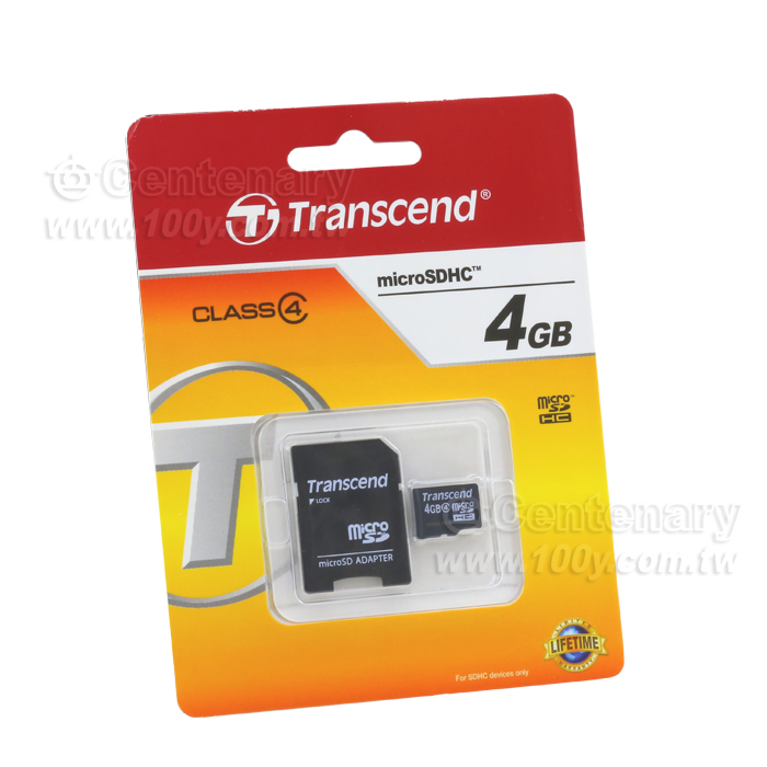 Transcend_microSD Memory Card 4GB Class 4 - 114863 Product Image