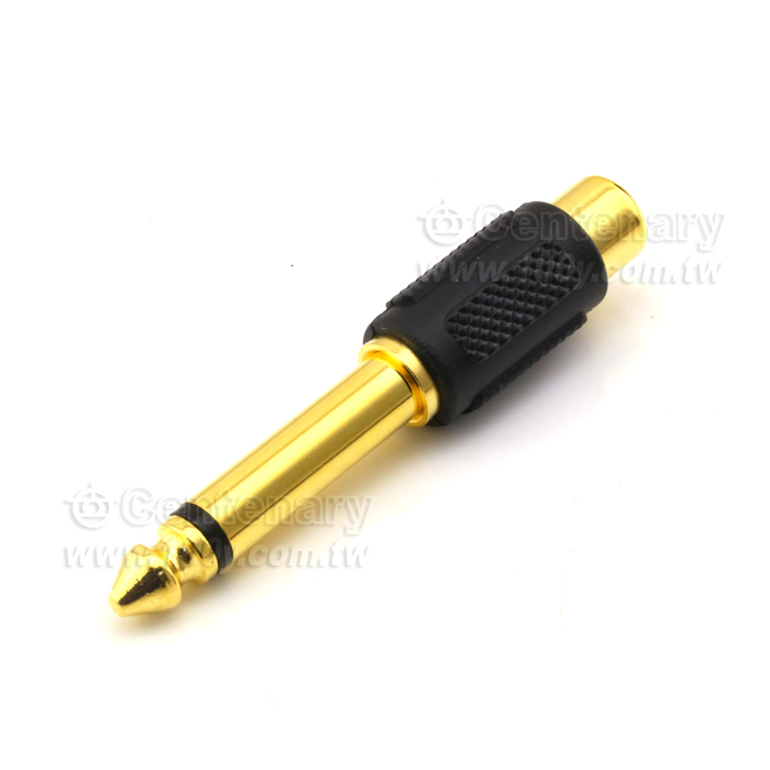 6.3Mono  Plug-RCA Adaptor (Gold-Plated) - 115214 Product Image