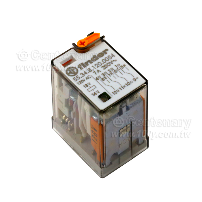 4PDT,7A /120VAC+LED(AC) +mechanical indicator - 104870 產品圖片