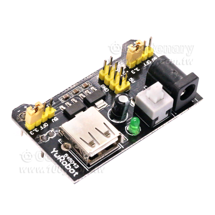 麵包板電源模塊 In:DC6.5-12V 兼容5V/3.3V/700mA - 116102 產品圖片