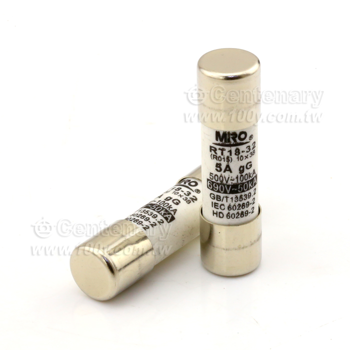 10*38 慢熔  gG 陶瓷保險絲  2A/500V - 64423 產品圖片
