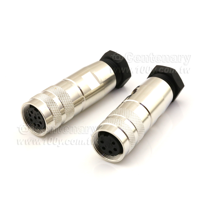 Straight 8P Female Head M16 Sensor Waterproof Connector - 116931 Product Image