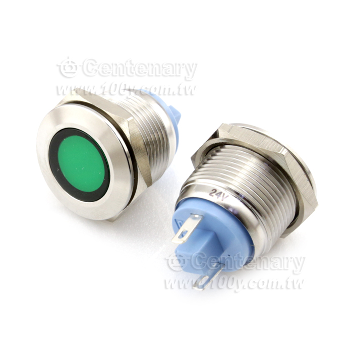 Φ19mm 金屬信號燈 12V 綠色 - 117381 產品圖片