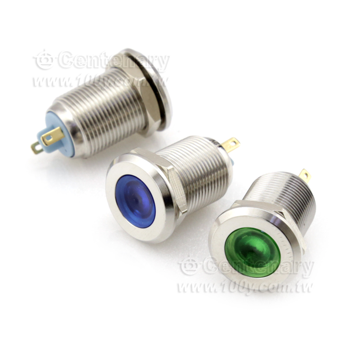 Φ12mm 金屬信號燈 24V 綠色 - 117378 產品圖片