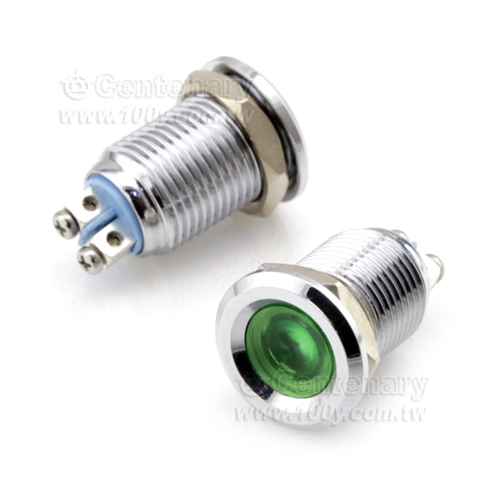 Φ12mm 金屬信號燈 12V 藍色 - 117368 產品圖片