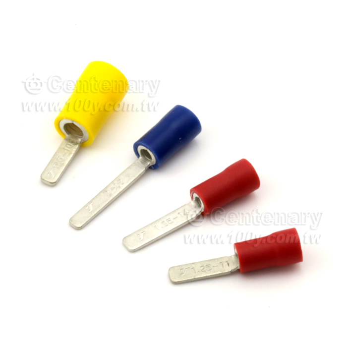 扁針型PVC絕緣端子 黃色 - 104507 產品圖片