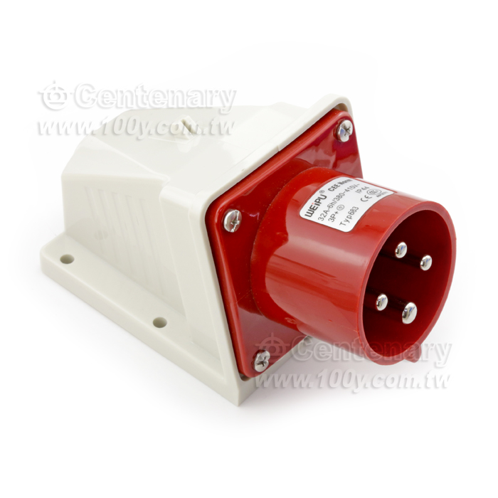 IP44 4P Industrial Male Socket - 105852 Product Image
