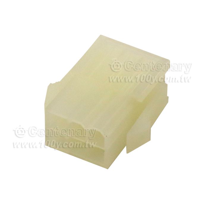 Mini-fit Jr. Plug Housing, Dual Row, 6 Circuits, UL 94V-0, With Panel Mounting Ears, Natural - 103432 Product Image