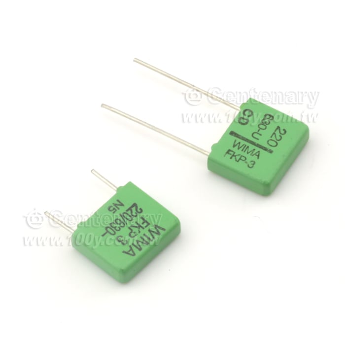 220pF/630V 0.00022uF/0.22nF  10%(角距7.5mm) 無鉛 - 65635 產品圖片