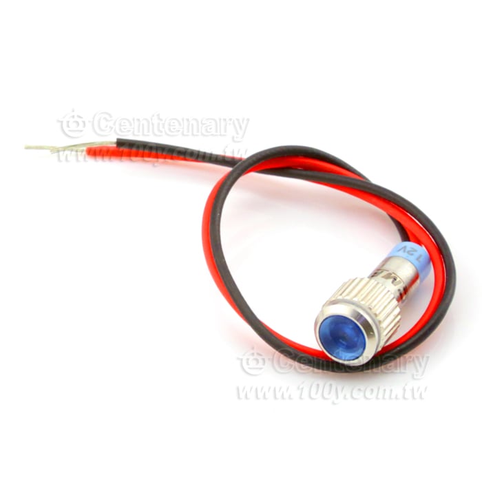 Φ6mm 金屬信號燈  12VDC 藍色 - 118167 產品圖片