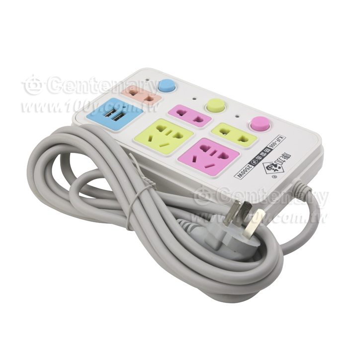 3開5位帶2USB 2.8米 006 - 118161 產品圖片