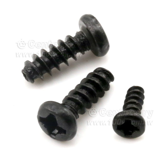 黑鋅十字圓頭平尾自攻螺絲  M3*8mm - 7312 產品圖片