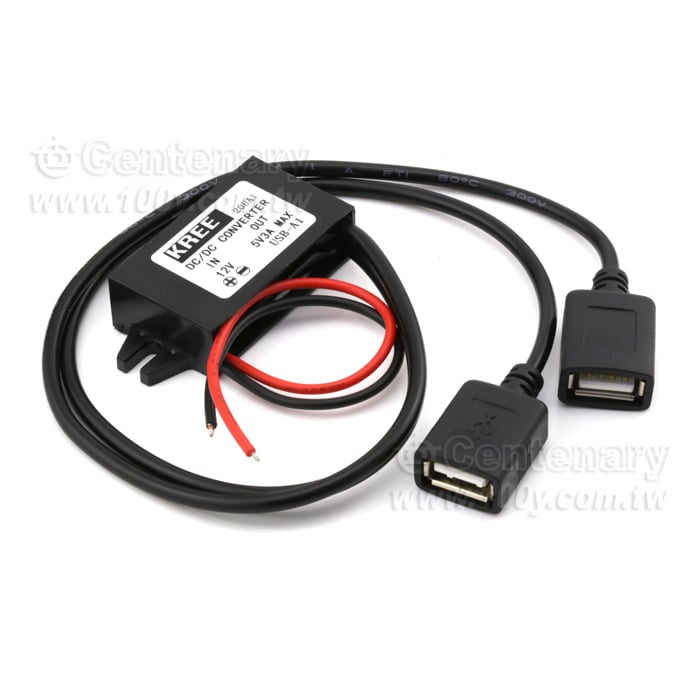 DC-DC降壓模塊 DC12V轉5V/3A   雙線輸出 雙USB母頭 - 119291 產品圖片