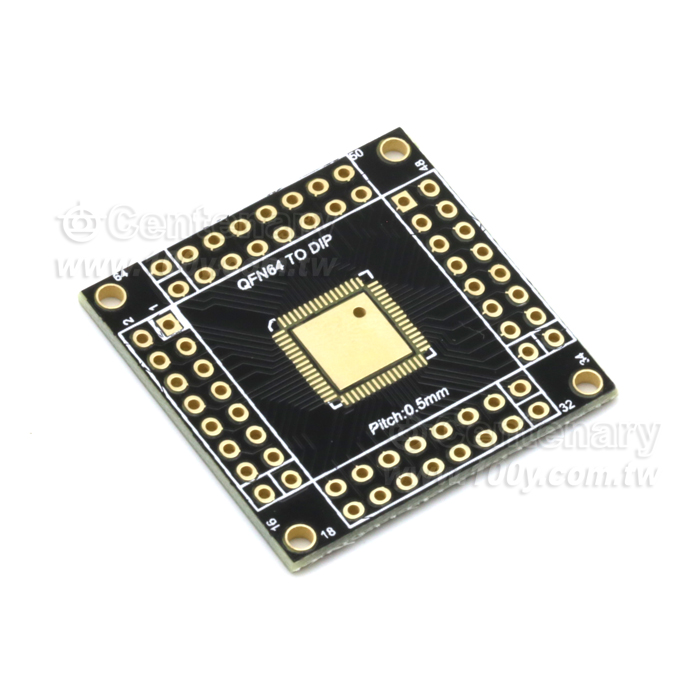 QFN64轉DIP 0.5mm轉換板沉金 - 122143 產品圖片