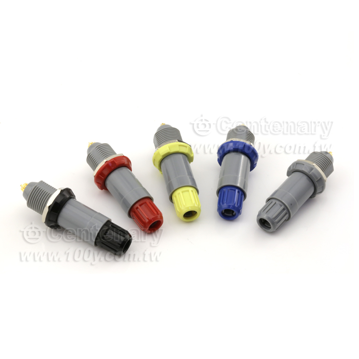 圓形推拉自鎖塑料連接器 7P 黃 - 121411 產品圖片