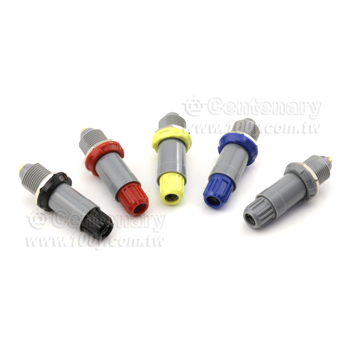 圓形推拉自鎖塑料連接器 5P 藍色 - 121434 產品圖片