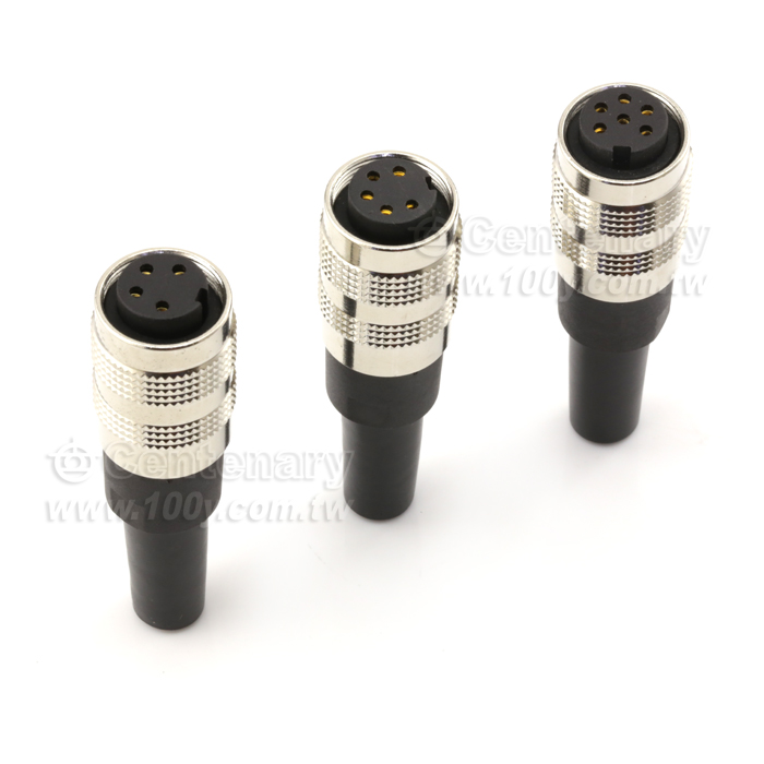 Straight 4P Female Head M16 Sensor Waterproof Connector - 122040 Product Image