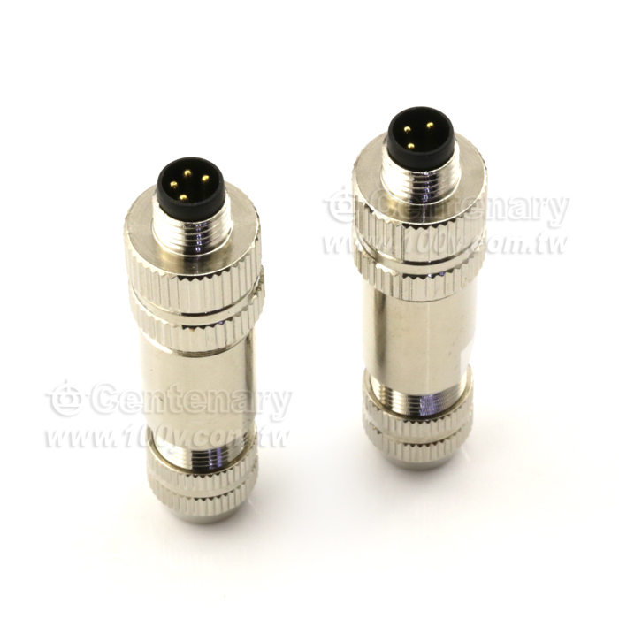 M8 Male Cable Connector, Shieldable, Screw Termination - 121996 Product Image