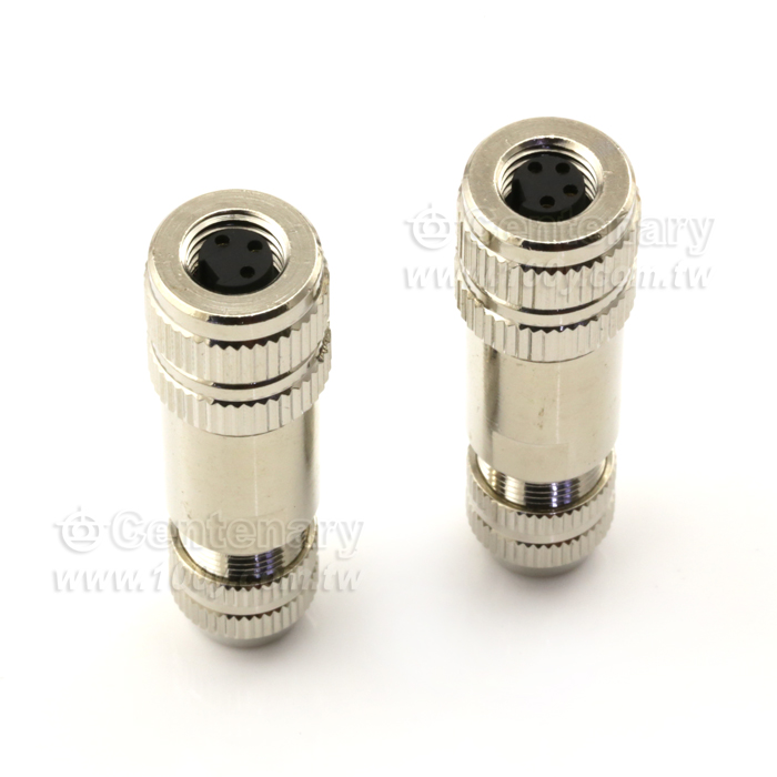 M8 Female Cable Connector, Shieldable, Screw Termination - 122008 Product Image