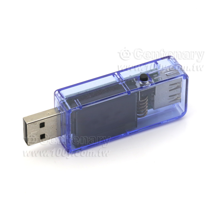 USB 電流電壓容量功率檢測儀 透明蓝 D+D- - 123717 產品圖片