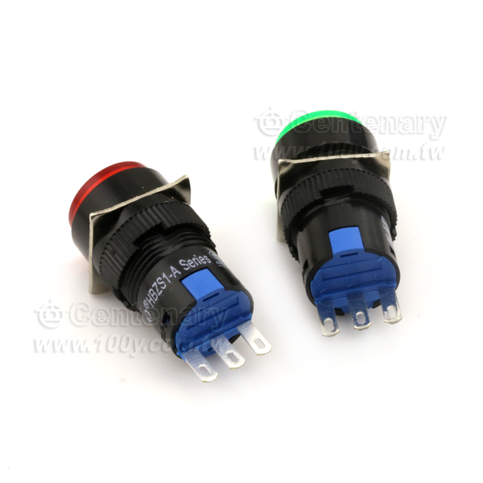 自復位圓形平鈕按鈕開關 銀觸點 5A/250V - 123824 產品圖片