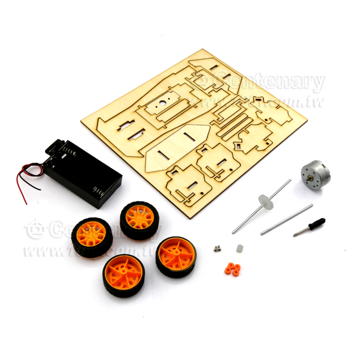 DIY玩具科技小製作木板兩驅車 - 121567 產品圖片
