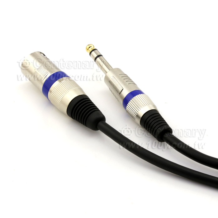 25/5000   6.5 turn cannon 6.35 turn cannon third core TRS balanced audio line - 123669 Product Image