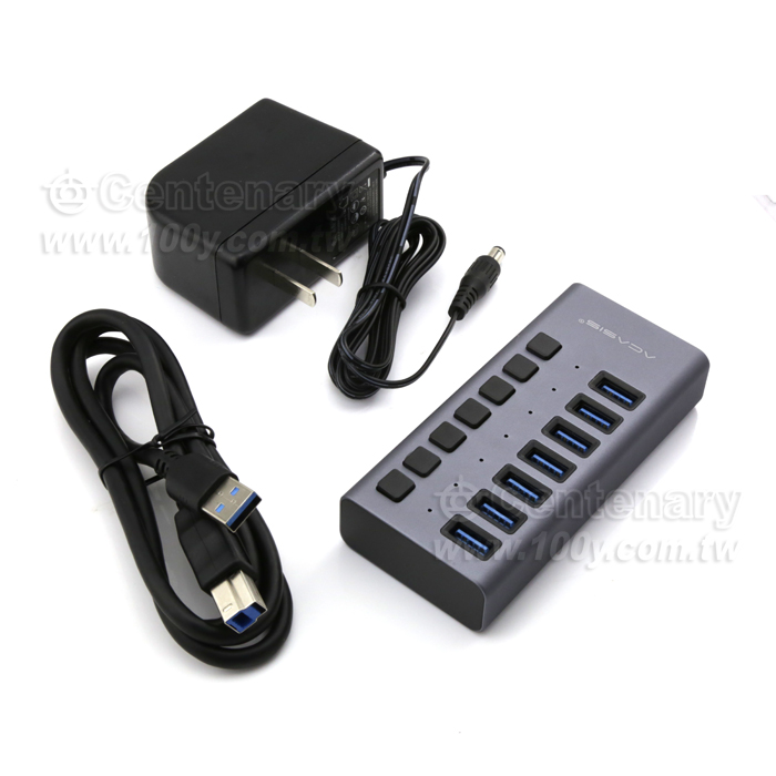 USB3.0分線器帶電源7口多接口擴展 - 124943 產品圖片