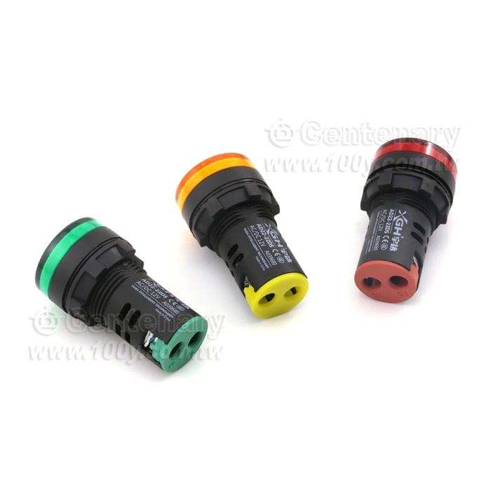 LED電源指示燈 22mm AC220V 綠色 - 131217 產品圖片