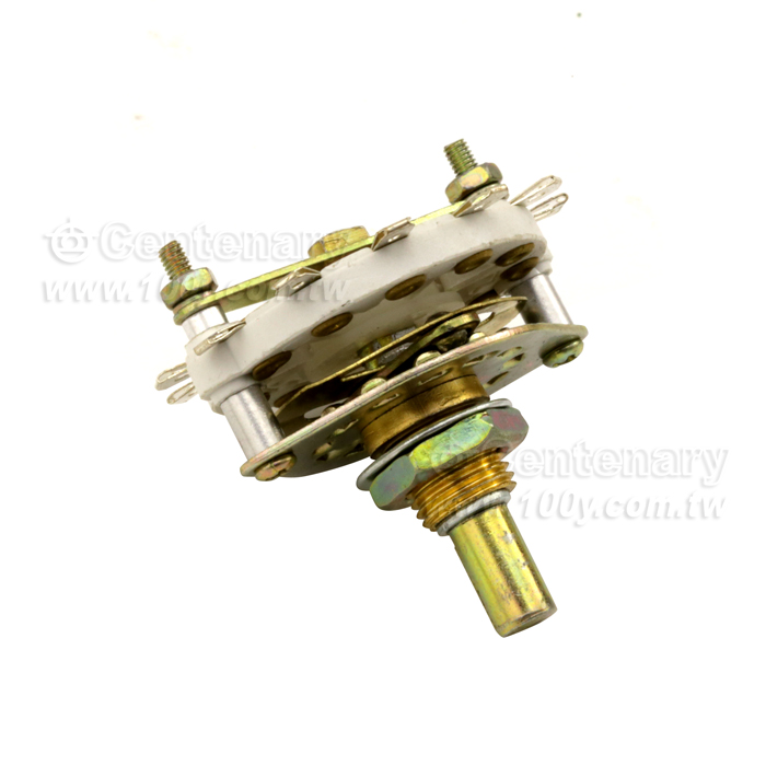 KCZ一層波段開關 1刀11檔 炳徑：6mm 波段開關安裝孔：10mm - 124605 產品圖片