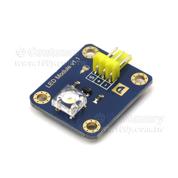 兼容Arduino LED發光模塊 食人魚燈傳感器白光 3.3V/20mA - 125657 產品圖片