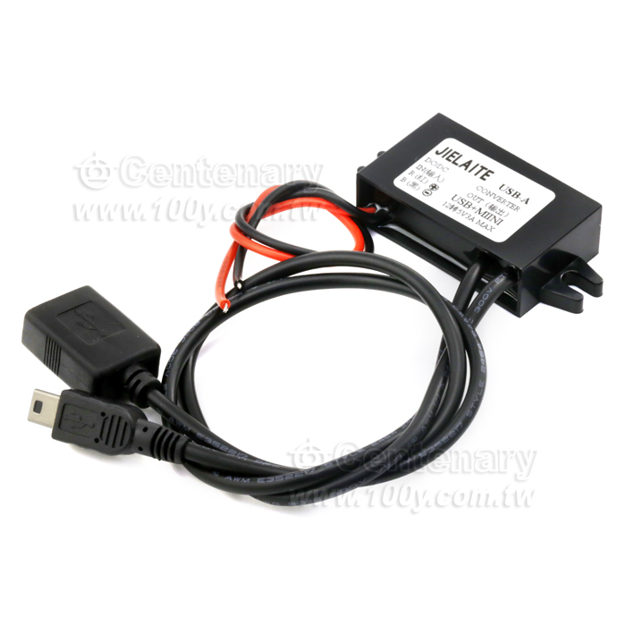 DC-DC降壓模塊 12V轉5V/3A帶USB 黑塑膠殼 MICRO接口 - 125640 產品圖片