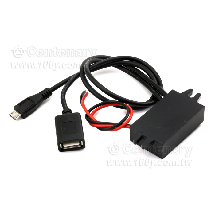降壓模塊 12V轉5V/3A帶USB 黑塑膠殼  MICRO接口 - 125639 產品圖片
