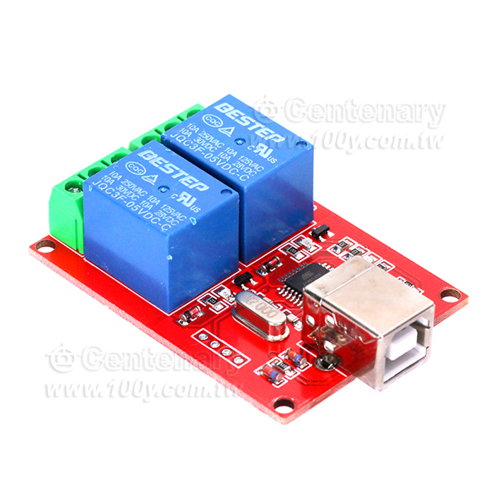 5V免驅 USB/PC控制開關 2路繼電器模塊 - 126200 產品圖片