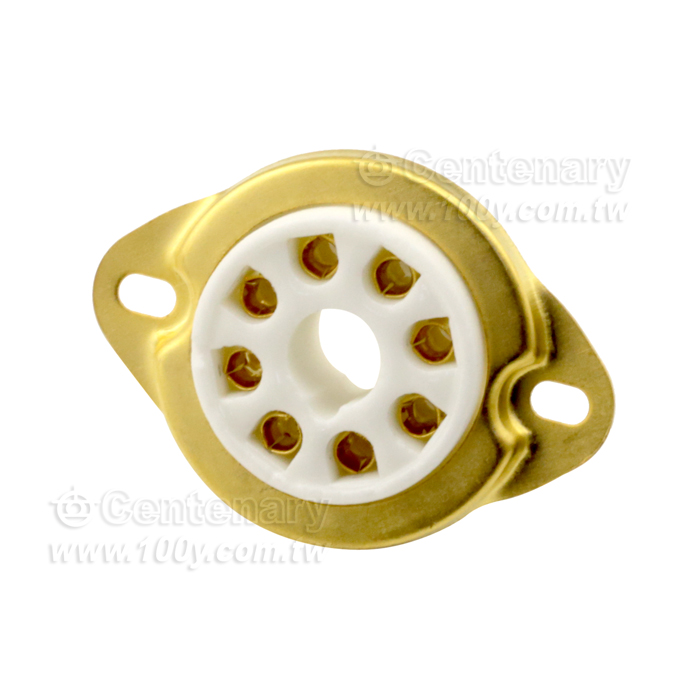 Ceramic gold plated 8-pin tube holder - 125429 Product Image