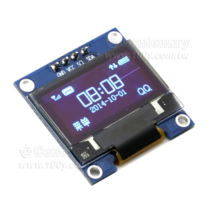0.96寸  128*64 OLED液晶屏模塊 白色 3.3V - 127724 產品圖片