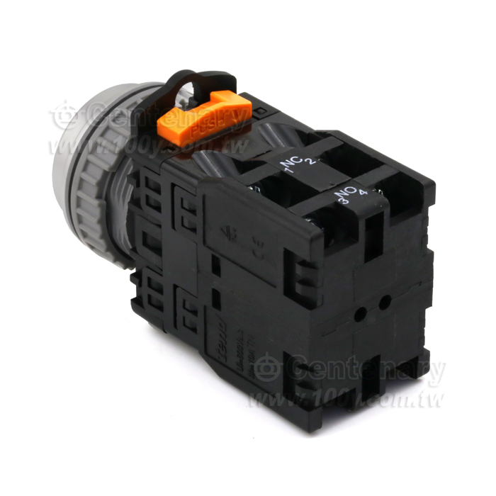 φ30mm 按鈕開關 24VAC/DC LED/1a1b/綠平頭 - 128379 產品圖片