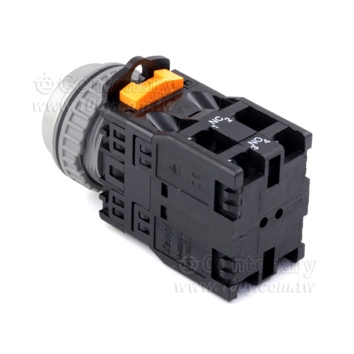 φ30mm 按鈕開關 24VAC/DC LED/1a1b/紅平頭 - 128378 產品圖片