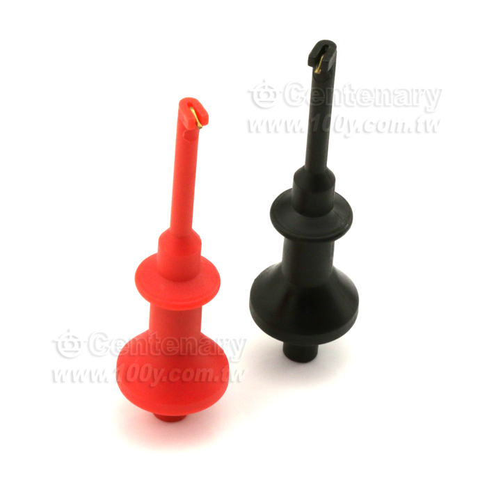 測試鉤夾電路測試鉤夾IC夾尾部2mm插孔鏈接（紅黑各一支） - 128852 Product Image